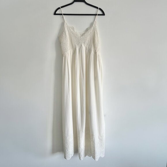 H&M Dresses & Skirts - NWT H&M Embroidered Camisole Midi Dress White Cream Size Medium
